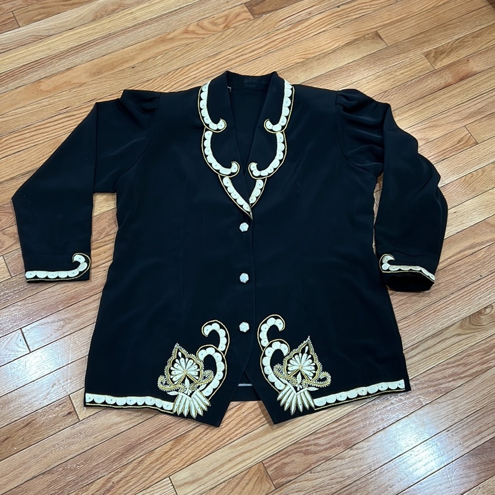 vintage black golden glittery cardigan☺️